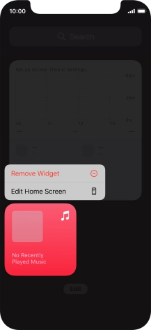 Press Remove Widget.