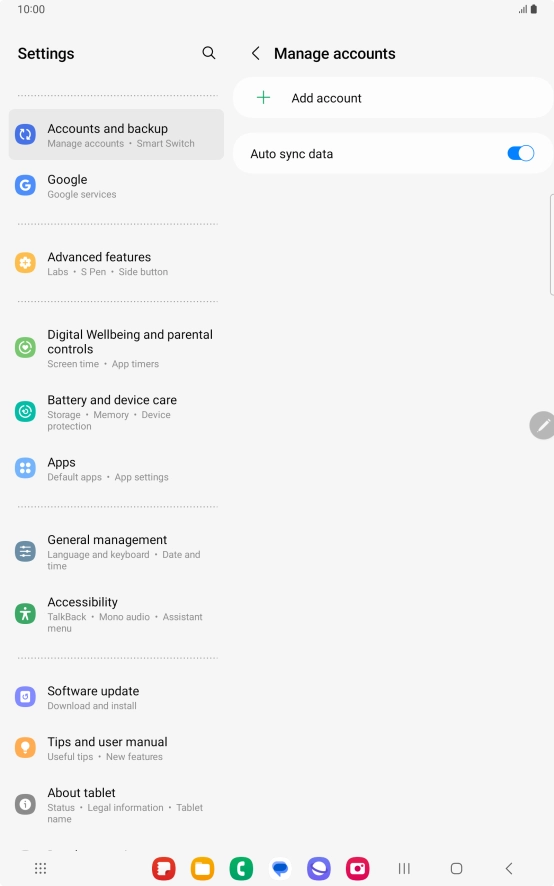 Press Add account. Press Add account.