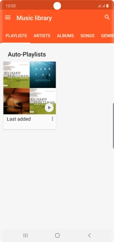 Press the required category and go to the required audio file.