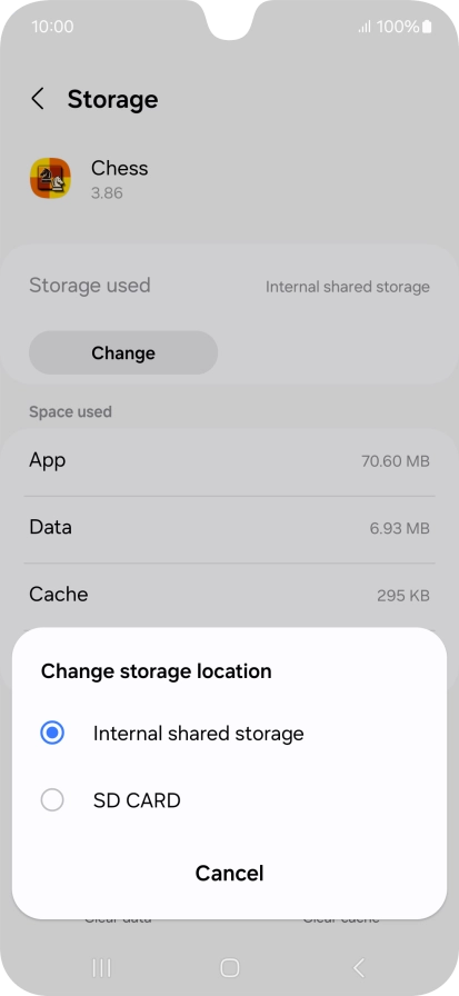 Press the name of the memory card.