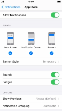 Press the indicator next to 