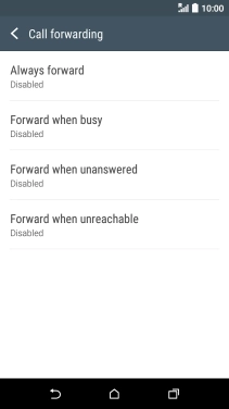Press the required divert type.
