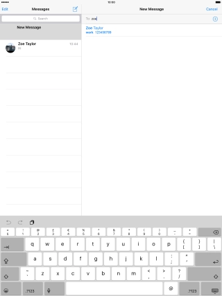 Press the required contact. Press the required contact.