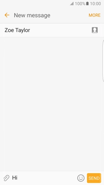 Press SEND when you've written your text message.