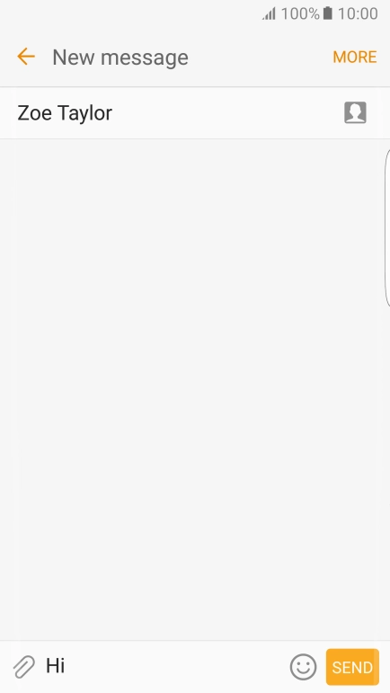 Press SEND when you've written your text message.