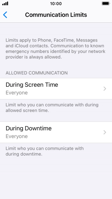 Press During Screen Time.