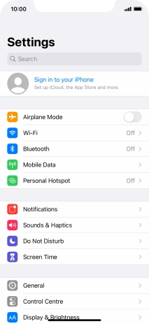 Press Sign in to your iPhone.