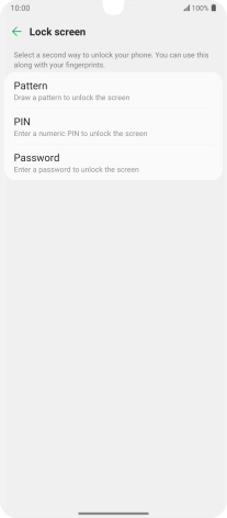 Press the required phone lock code and follow the instructions on the screen to create an additional phone lock code.