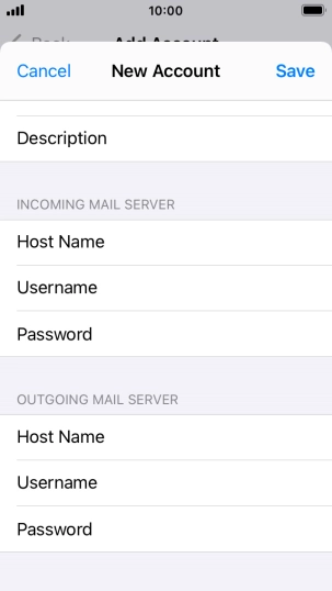 Press Save. Your email account has now been set up. To select more settings for incoming and outgoing server, proceed with the following steps.