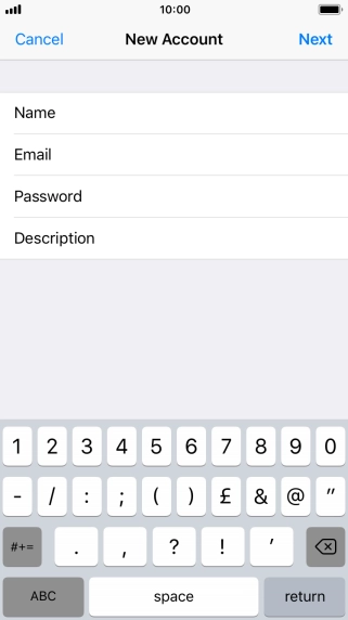 Press Description and key in the required name.