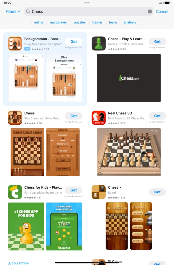 Press the required app.