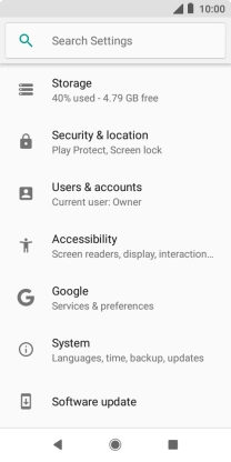 Press Security & location.