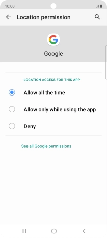 Press the required setting. Press the required setting.