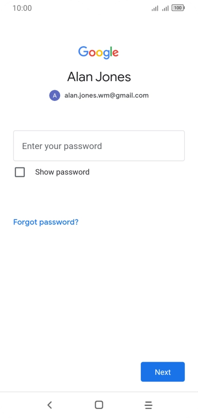 Press the field below 