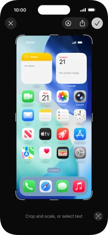 Follow the instructions on the screen to edit and save your screenshot.