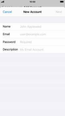 Press Name and key in the required sender name.