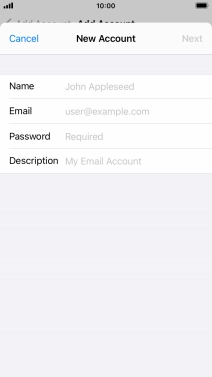 Press Name and key in the required sender name.