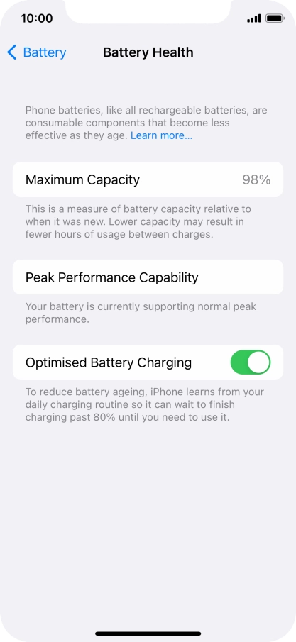 Press the indicator next to 