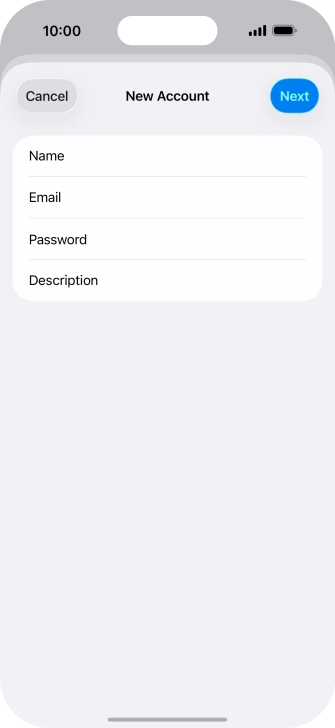Press Description and key in the required name. Press Description and key in the required name.