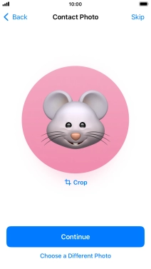 Follow the instructions on the screen to customise the selected picture and press Continue.