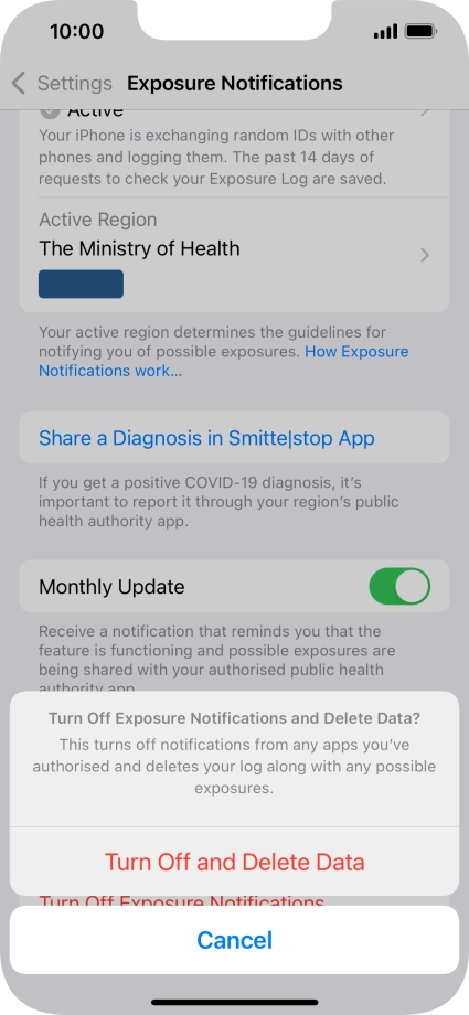 Press Turn Off and Delete Data.