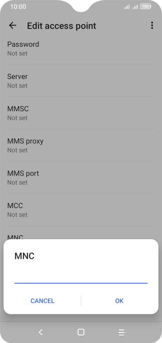 Key in 03 and press OK.