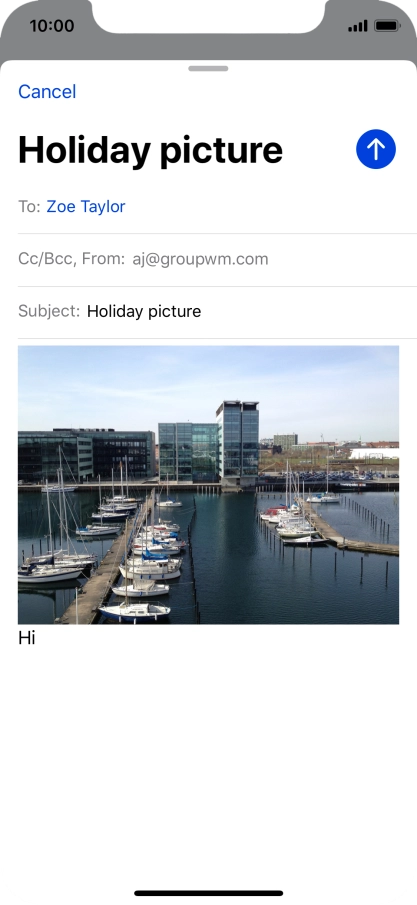 Press the send icon.