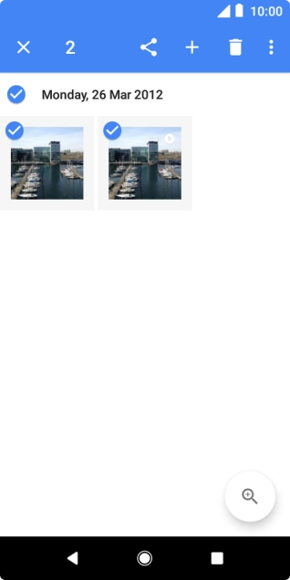 Press the share icon.