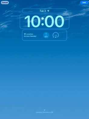 To customise the way the lock screen date is displayed, press the date widget and follow the instructions on the screen to select the required widget display mode.