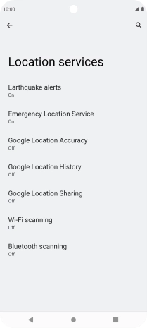 Press Google Location Accuracy.