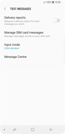 Press Message Centre.