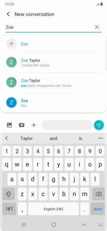 Press the required contact.