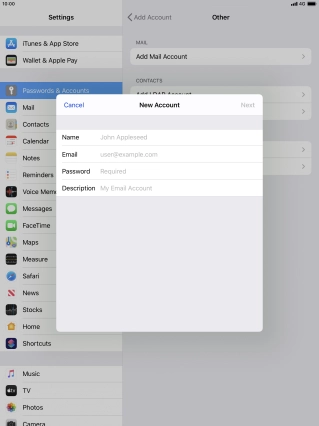 Press Name and key in the required sender name.