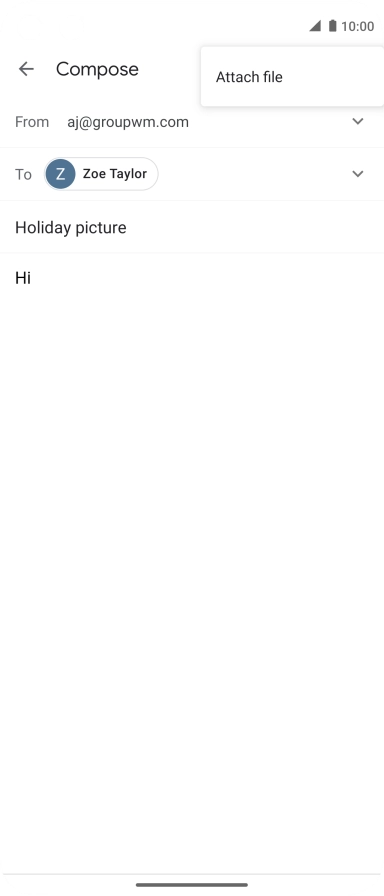 Press Attach file and go to the required folder.
