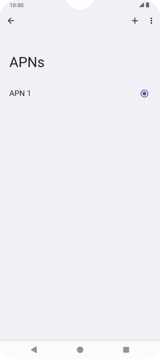 Press the new data connection icon.