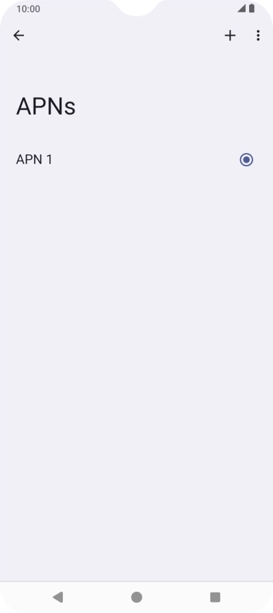 Press the new data connection icon.