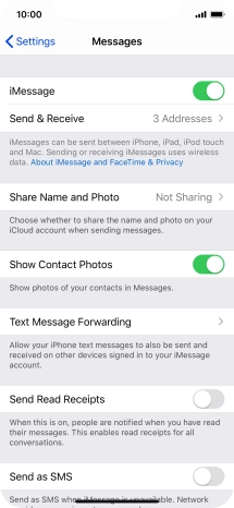 Press the indicator next to 