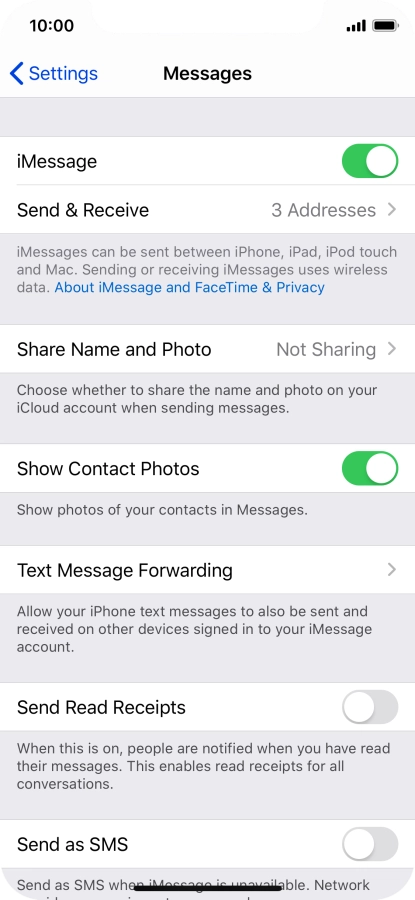 Press the indicator next to 