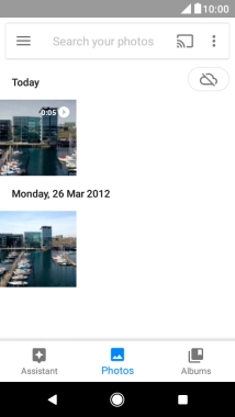 Press the required picture or video clip.