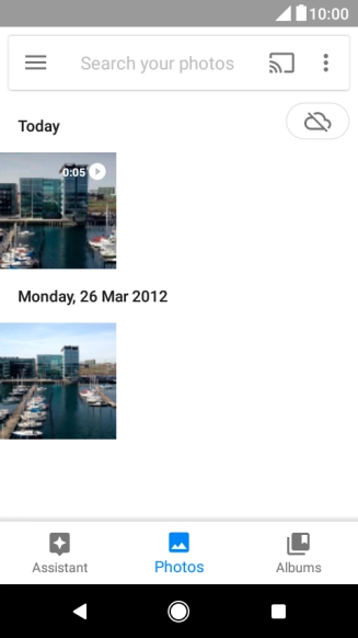 Press the required picture or video clip.