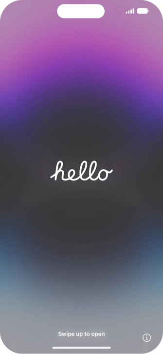 Slide your finger upwards starting from the bottom of the screen.