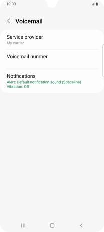 Press Voicemail number. Press Voicemail number.