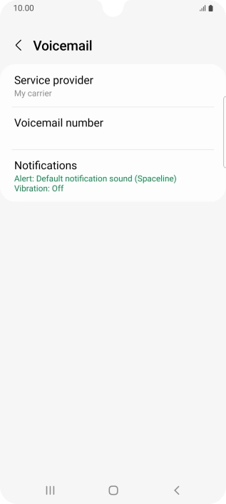Press Voicemail number. Press Voicemail number.