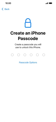 Press Passcode Options.
