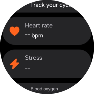 Press Heart rate. Press Heart rate.