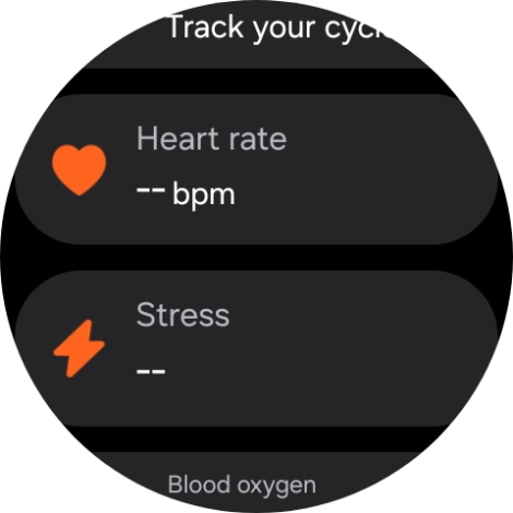 Press Heart rate. Press Heart rate.