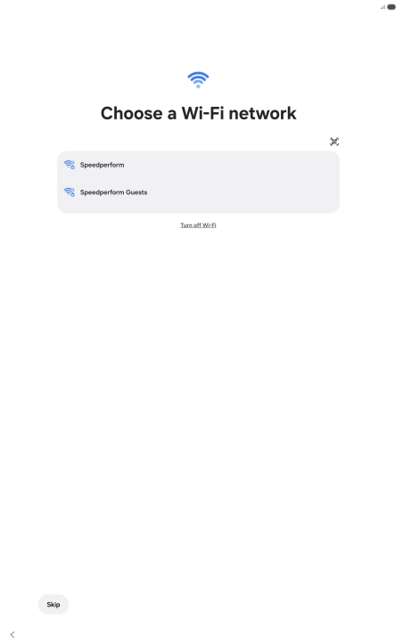 Press the required Wi-Fi network.