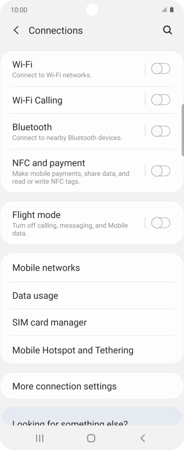 Press Mobile networks.