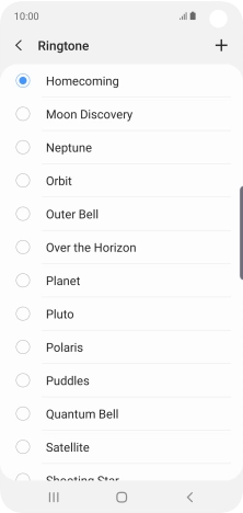 Press the add ring tone icon. Press the add ring tone icon.