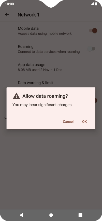 If you turn on the function, press OK.